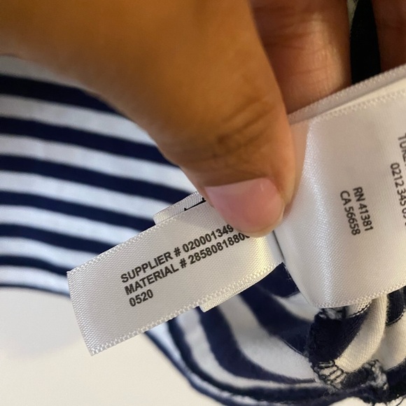 Polo Golf Ralph Lauren Nautical Blue and White Striped Short Sleeve Tee - Picture 6 of 10